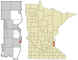 Location of the city of St. Marys Pointwithin Washington County, Minnesota