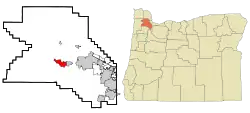 Location in اورگن