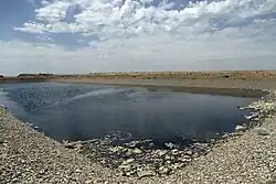 عکس از استخر شیرآبه مرکز پسماند شهر قزوین در ۱۳۹۵