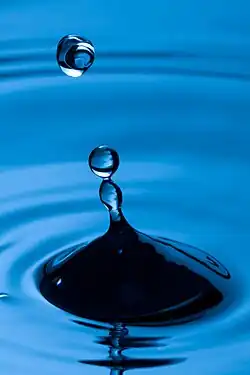 یک تصویر منجمد شده از قطره آب