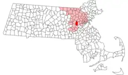 Location in Middlesex County in Massachusetts