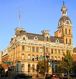 The Wayne County courthouse in downtown Wooster in September 2004