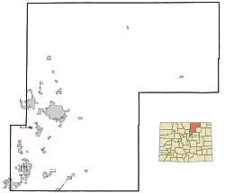 Location in Weld County and the state of کلرادو