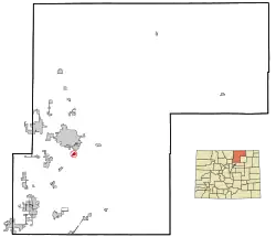 Location in Weld County and the state of کلرادو