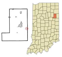 Location of Vera Cruz in the state of ایندیانا