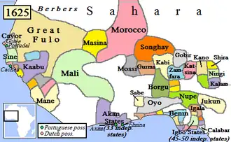 نقشه غرب آفریقا قبل از تقسیم آفریقا