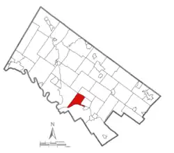 Location of Pennsylvania in the United States