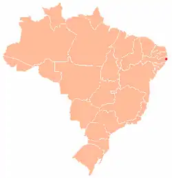 Location of Jaboatão dos Guararapes