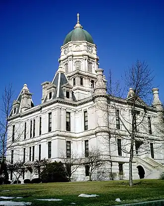 Whitley County courthouse in Columbia City, Indiana