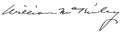 Cursive signature in ink