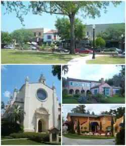 Images from top, left to right: Downtown Winter Park Historic District، Knowles Memorial Chapel، Robert Bruce Barbour House، Albin Polasek House and Studio