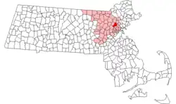 Location in Middlesex County, Massachusetts