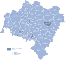 شهرستان‌های استان سیلزی سفلی