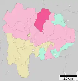Location of Yamanashi in استان یاماناشی