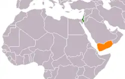 نقشهٔ مکان‌نمای Israel و Yemen