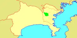 Location of Asahi in استان کاناگاوا