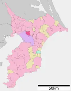 Location of Yotsukaidō in استان چیبا