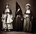 Fashion (l-r): Zahle, Lebanon, and (Zgharta); illustration from the book Popular Costumes in Turkey, 1873