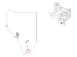 موقعیت New Falcon, Texas