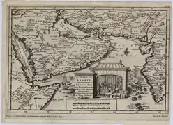 نقشهٔ هلندی که شامل نام خلیج فارس می‌شود.