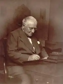 The composer at his desk