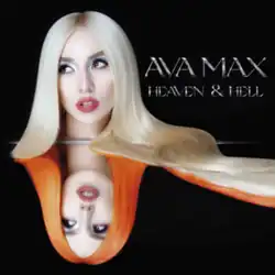 A reflection of Max is displayed on a black background; she is seen with blonde hair on top, as well as with orange hair underneath.