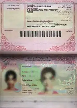گذرنامهٔ پیشین ایران