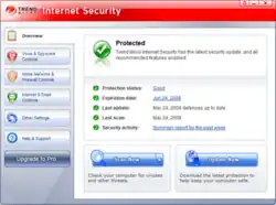 تصویر محیط کاربری Trend Micro Internet Security 2008