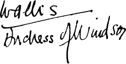 امضاء والیس سیمپسون