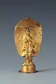مجسمه ایستاده بودای برنزی طلایی گوگوریو(گنجینه ملی شماره ۱۱۹ کره)