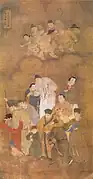 فرزندان و نوادگان پارسا در انتظار، معبد بائونینگ، دورهٔ دودمان مینگ.