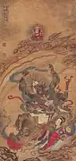 آچالا، یکی از ده شاهِ خرد، معبد بائونینگ، دورهٔ دودمان مینگ.