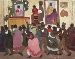Candombe - کاندومبه (رنگ روغنی روی مقوا) - ۶۸×۵۳ سانتی‌متر