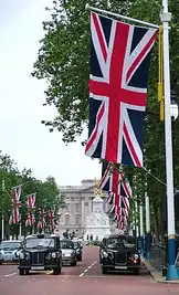 Union Flags frequently decorate The Mall