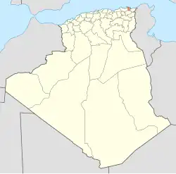 موقعیت استان عنابه در نقشه