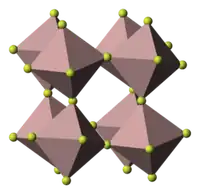 Aluminum trifluoride crystal structure