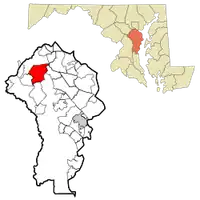 Location of Severn, Maryland