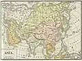 نقشهٔ آسیا و نام خلیج فارس. ۱۸۹۲ م.
