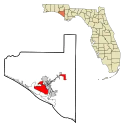 Location in Bay County and the U.S. state of فلوریدا