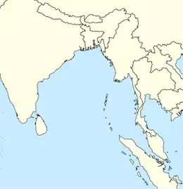 جزیره نارکوندام در Bay of Bengal واقع شده