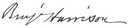 Cursive signature in ink