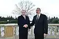 علی‌اف و نتانیاهو نخست‌وزیر اسرائیل
