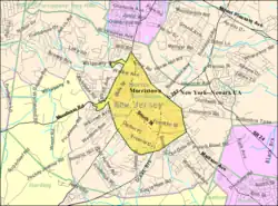 Census Bureau map of Morristown, New Jersey