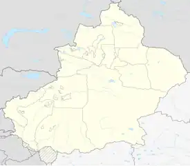نقشهٔ نشانگر موقعیت غارهای هزاربودای بزقلیق