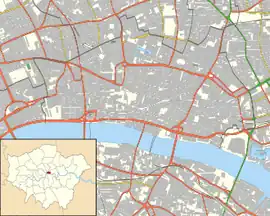 مهرابه لندن در City of London واقع شده