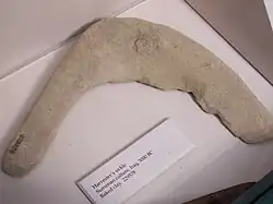 A Sumerian harvester's sickle, 3000 BC, made from baked clay