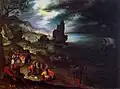 چشم انداز ساحل با قربانی یونس