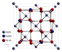 Ball-and-stick model of the unit cell of Co3O4
