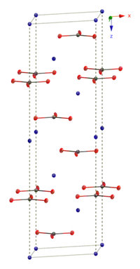 thermal ellipsoid model of the unit cell of cobalt(II) carbonate