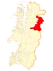 Location of the Coihaique commune in Los Aisén Region